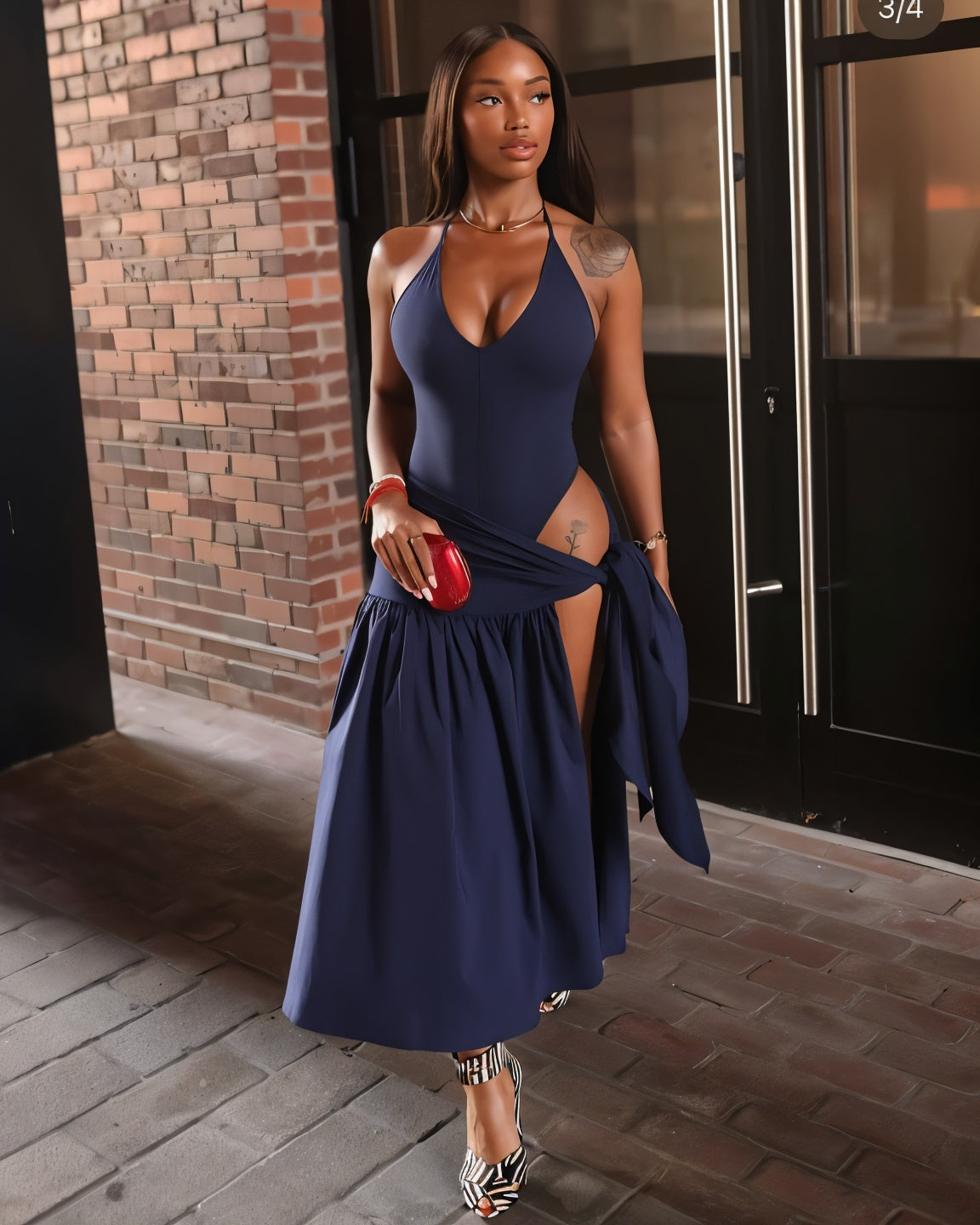 ATANA Knot Midi Dress